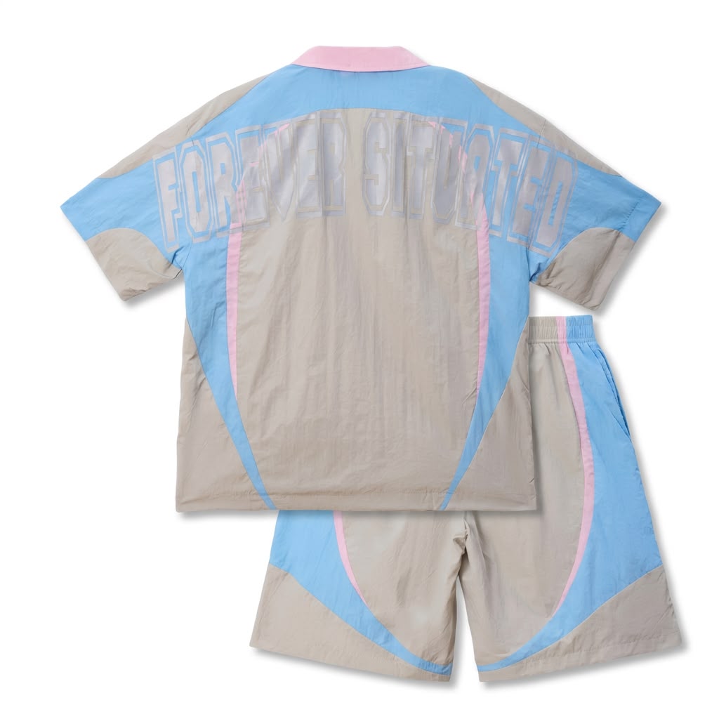 situated grey nylon reflective set